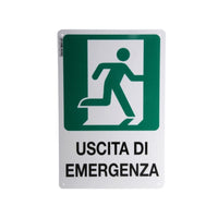 Cartello Uscita Emergenza Dx 20X 30 Plastica