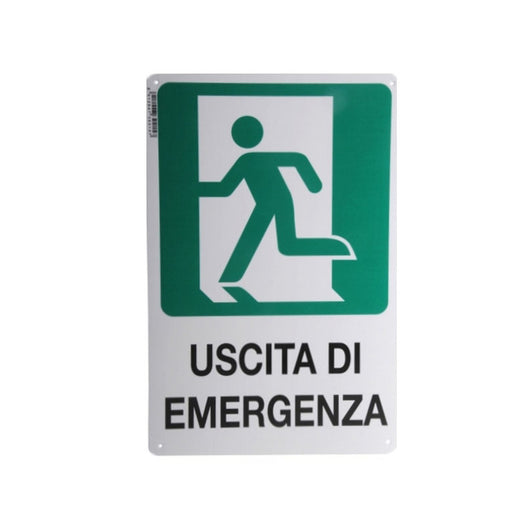 Cartello Uscita Emergenza Sx 20X 30 Plastica