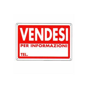 Cartello Vendesi 30X 20 Plastica