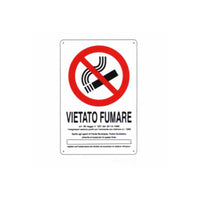 Cartello Vietato Fumare Dl 20X 30 Alluminio