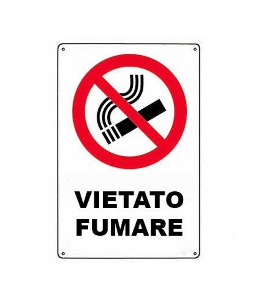 Cartello Vietato Fumare Segnaletica Direzionale Sicurezza Avvertimento Plastificato         