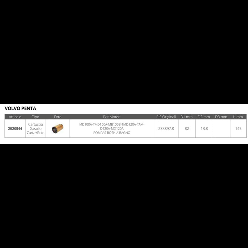 CARTUCCIA GASOLIO VOLVO
