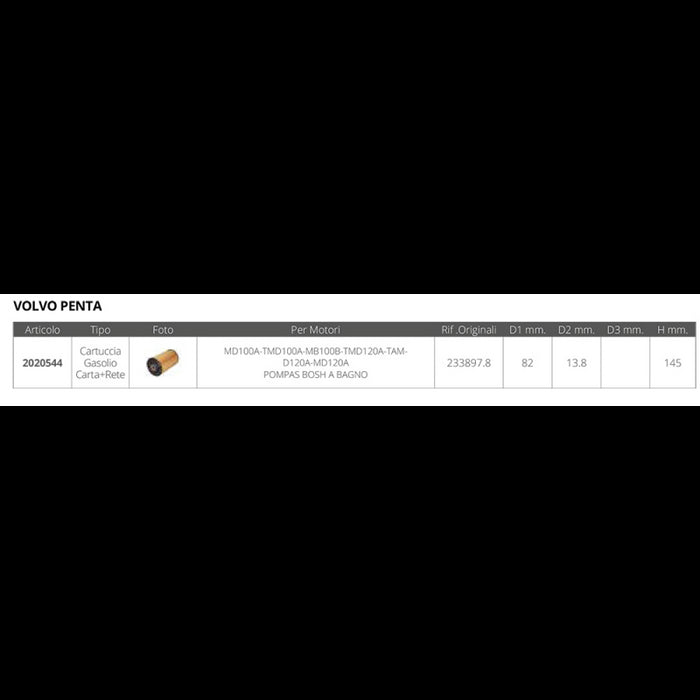 CARTUCCIA GASOLIO VOLVO