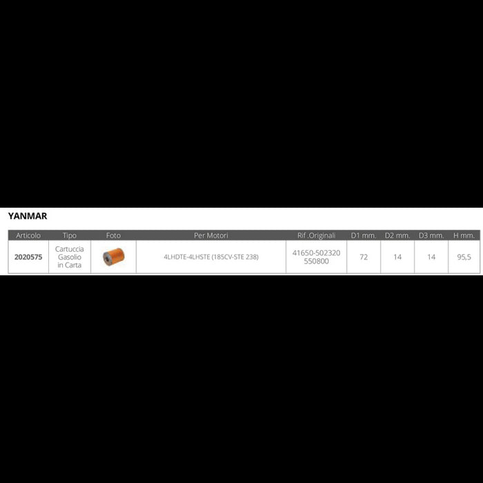 CARTUCCIA GASOLIO YANMAR