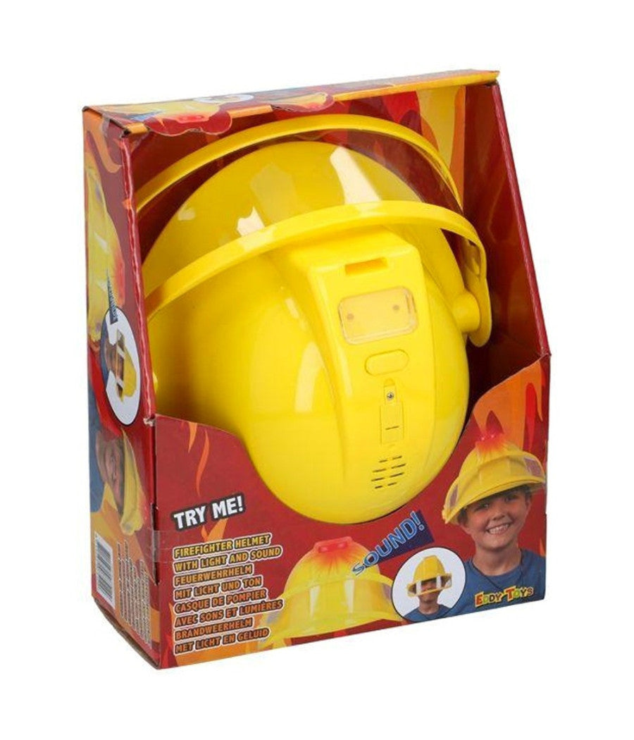 Casco Pompiere Giocattolo Bambini Cappello Vigili Del Fuoco Con Luci E Suoni         