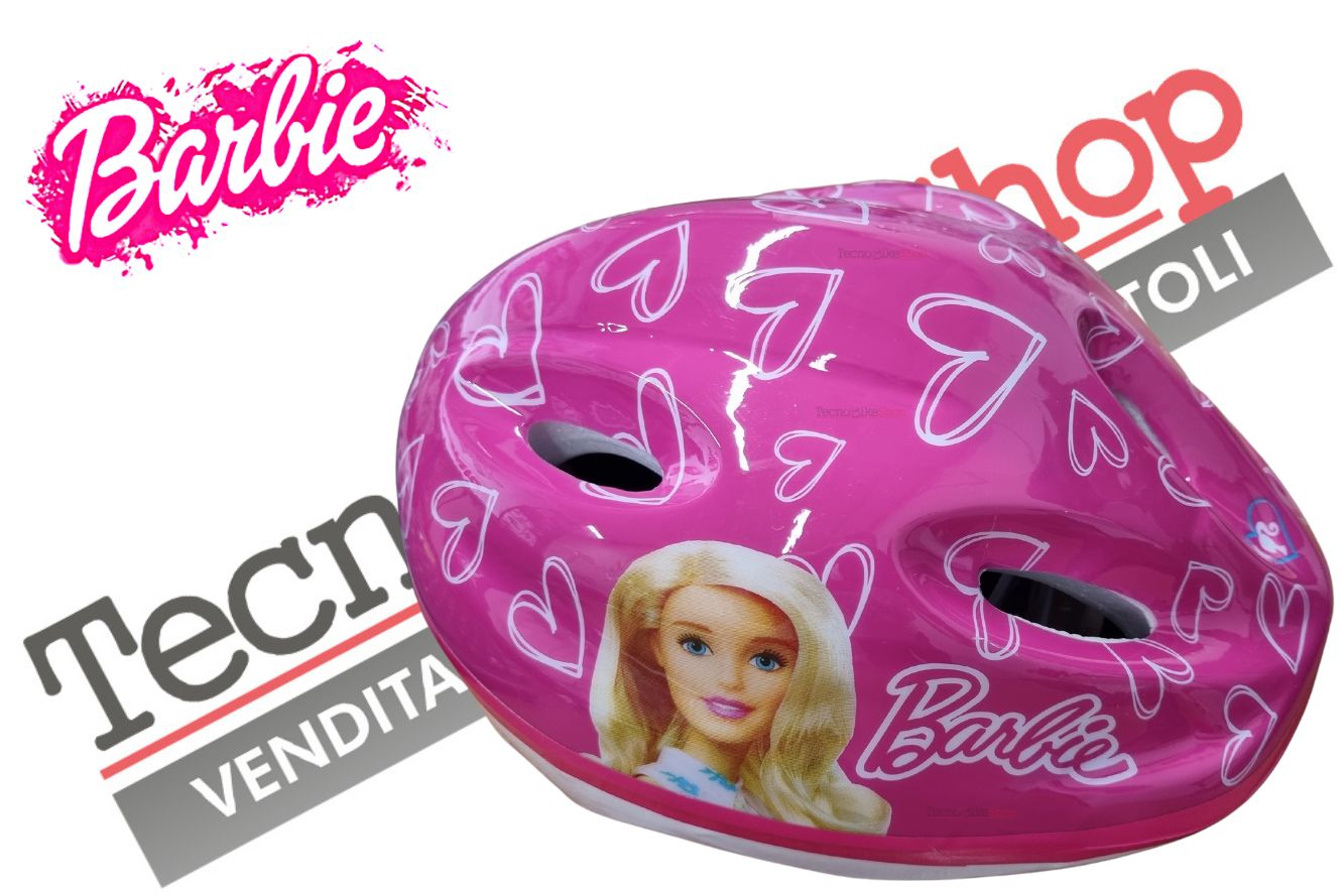 Casco Caschetto Bici Bambina Dino Bikes Barbie Omologato Misura Regolabile