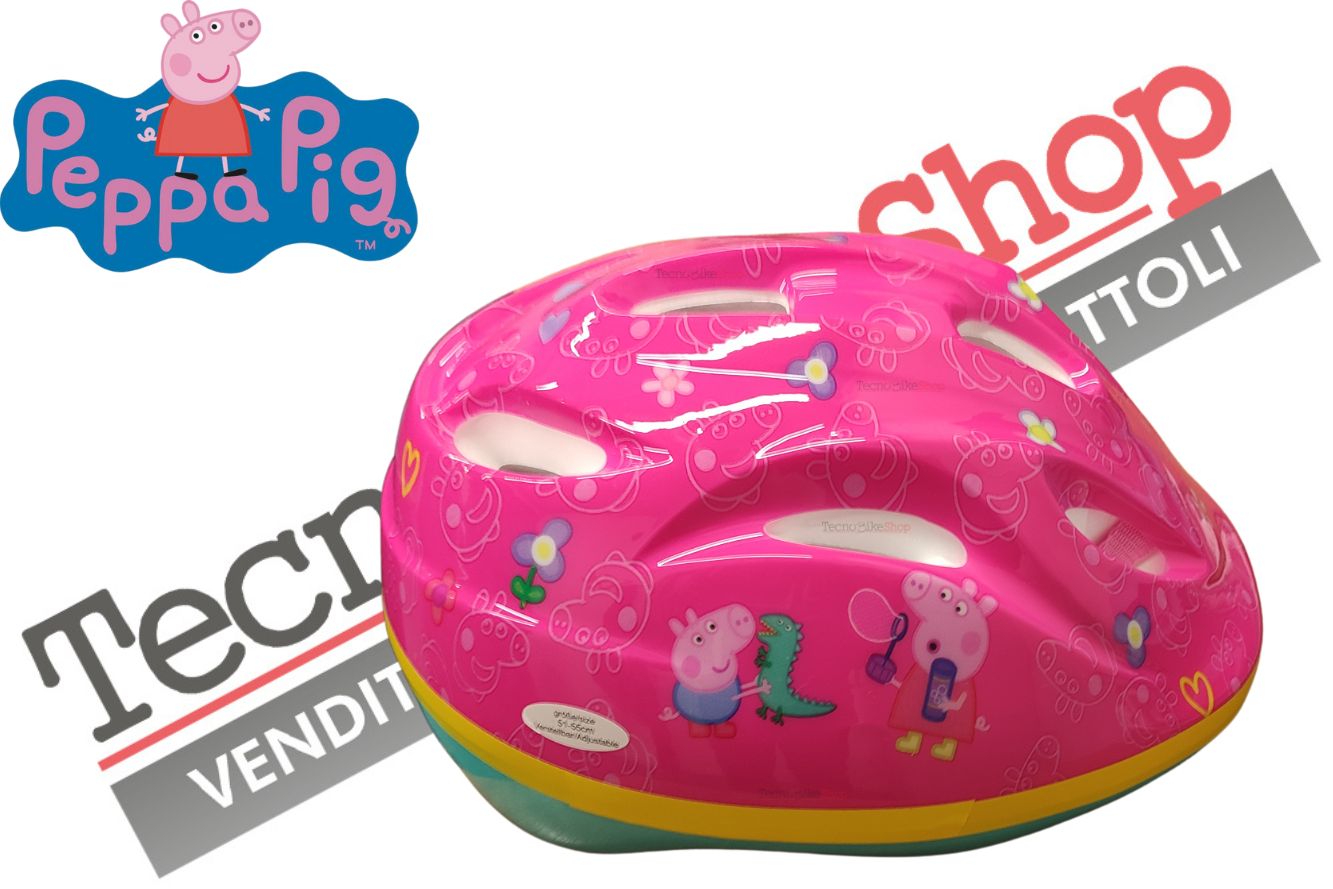 Casco Caschetto Bici Bambina Albri Peppa Pig Omologato Misura Regolabile