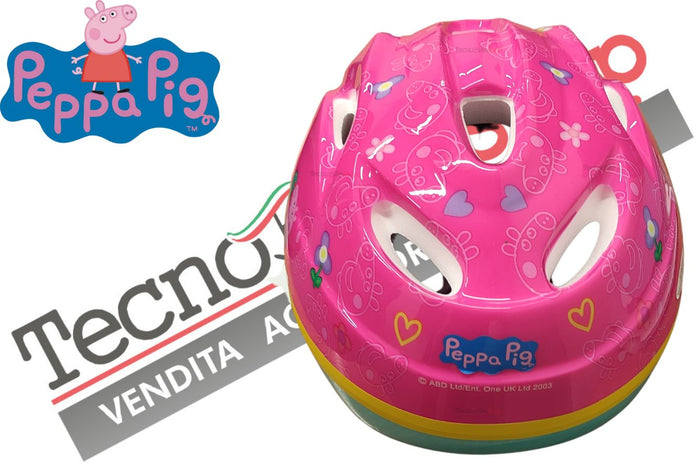 Casco Caschetto Bici Bambina Albri Peppa Pig Omologato Misura Regolabile