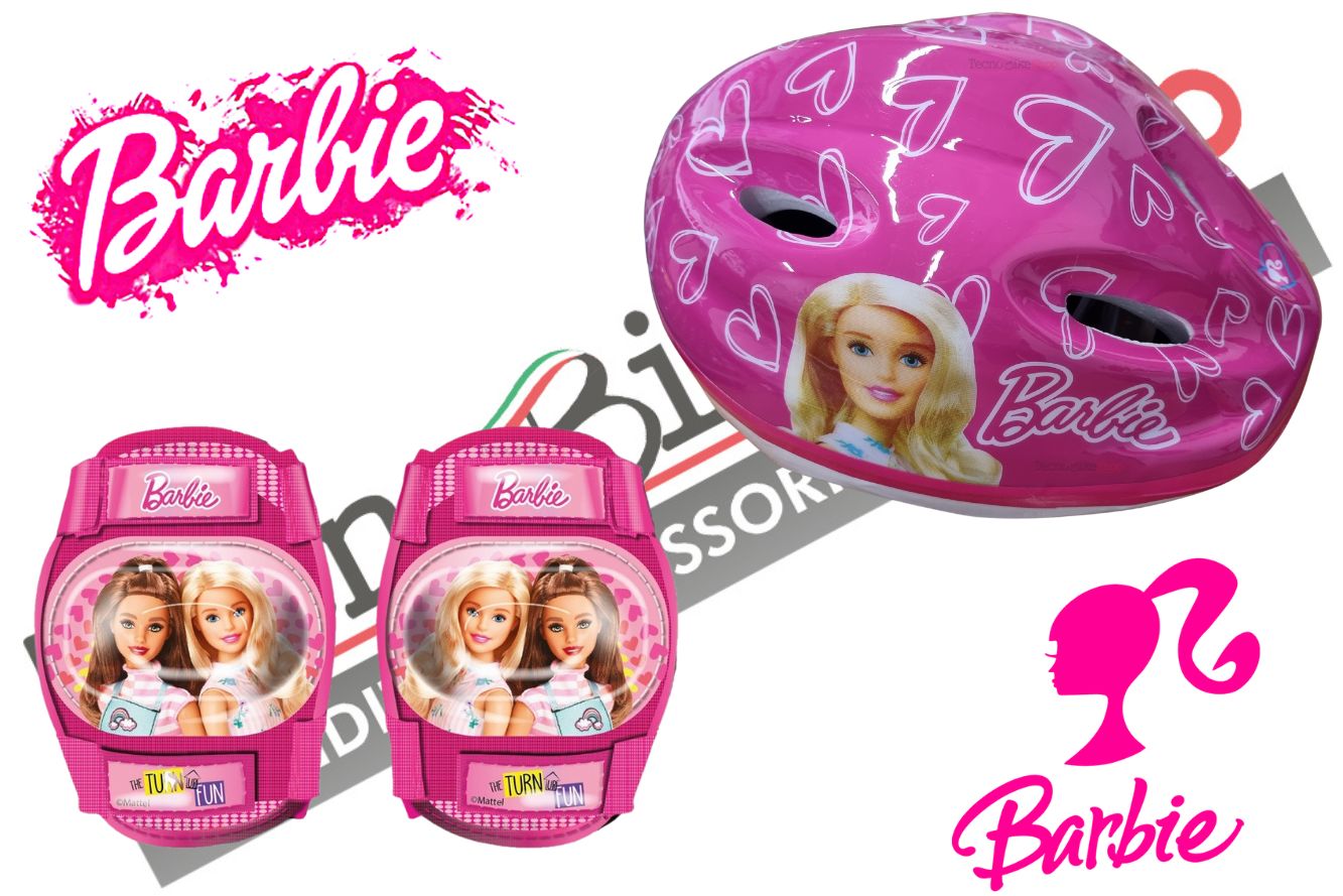 Casco Caschetto Bici Bambina Dino Bikes Barbie Omologato Misura Regolabile