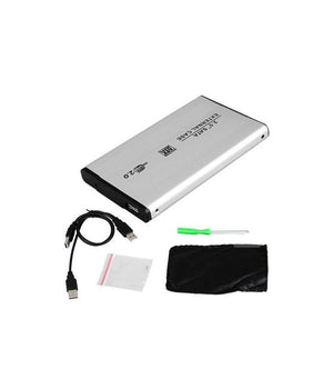 Case Box In Alluminio Per Hard Disk Esterno Ide 2.5 Con Usb 2.0 Custodia Hdd         