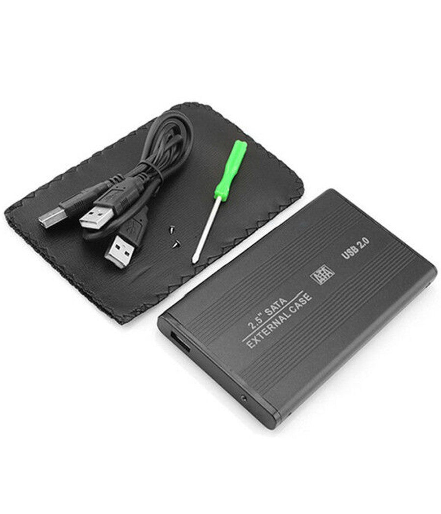 Case Box In Alluminio Per Hard Disk Esterno Ide 2.5 Con Usb 2.0 Custodia Hdd         