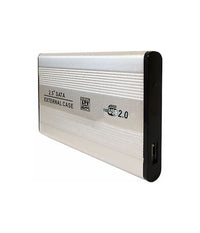 Case Box In Alluminio Per Hard Disk Esterno Ide 2.5 Con Usb 2.0 Custodia Hdd         