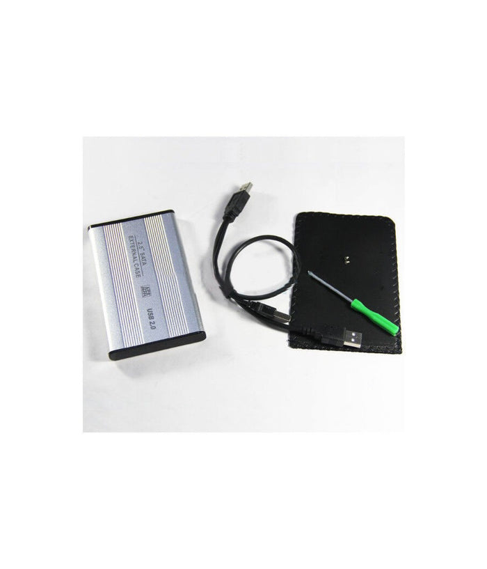 Case Box In Alluminio Per Hard Disk Esterno Ide 2.5 Con Usb 2.0 Custodia Hdd         