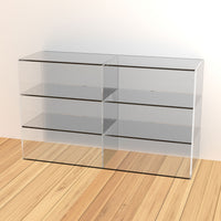 Mobile in Plexiglass trasparente 70 x 30 x 60 4 ripiani