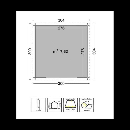 Casetta Asia Cm 300X300 Losa