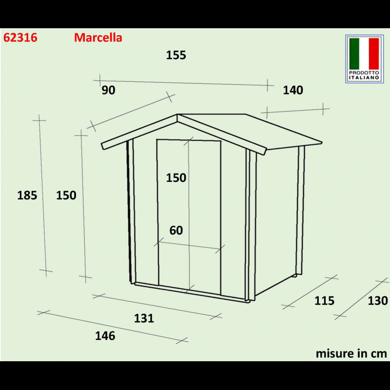 Casetta Bh16 Marcella 146x130 mm PSC pefc