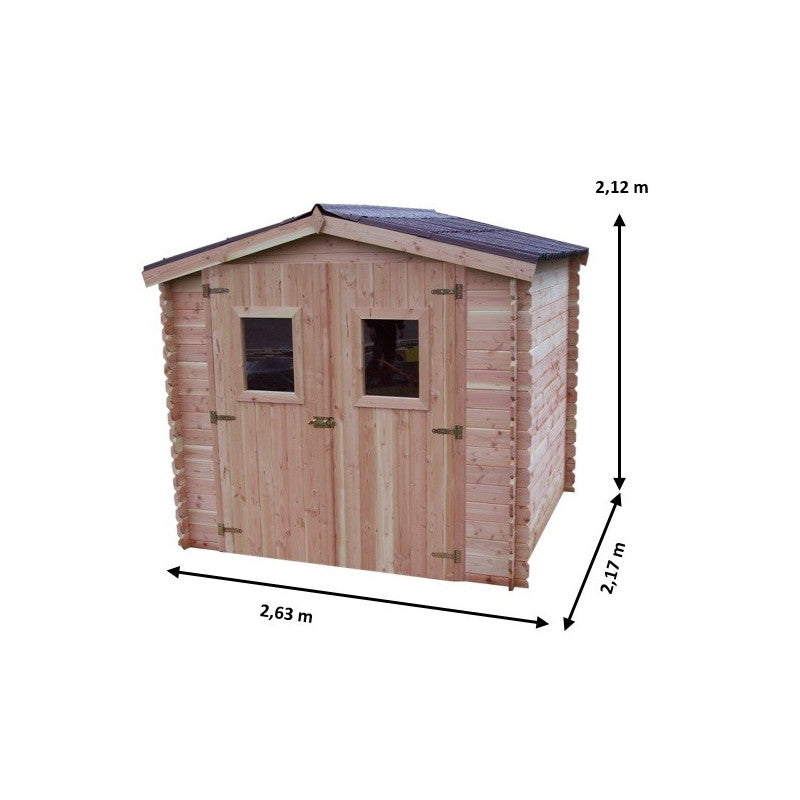 Casetta da Giardino Dublino In Legno Douglas 28 mm 235x215 Senza Pavimento