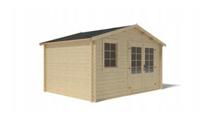 Casetta da giardino in legno - 11.70m2 - 3.90x3.00m - 34mm - colore: naturale - DOM561 - ALTANKA