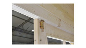 Casetta da giardino in legno - 11.70m2 - 3.90x3.00m - 34mm - colore: naturale - DOM561 - ALTANKA