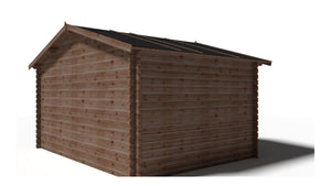 Casetta da giardino in legno - 11.70m2 - 3.90x3.00m - impregnata - 34mm - colore: marrone - DOM562 - ALTANKA