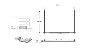 Casetta da giardino in legno - 11.70m2 - 3.90x3.00m - impregnata - 34mm - colore: marrone - DOM562 - ALTANKA