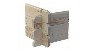 Casetta da giardino in legno - 12.00m2 - 4.00x3.00m - 28mm - colore: naturale - DOM124 - ALTANKA