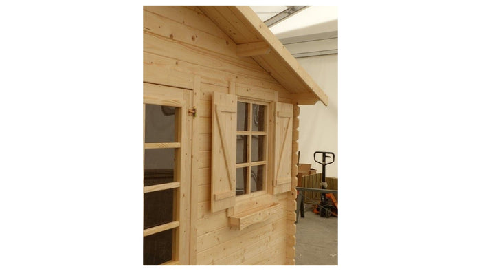 Casetta da giardino in legno - 12.00m2 - 4.00x3.00m - 28mm - colore: naturale - DOM137 - ALTANKA