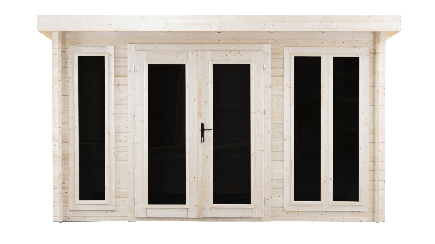 Casetta da giardino in legno - 12.00m2 - 4.00x3.00m - 34mm - colore: naturale - DOM652 - ALTANKA