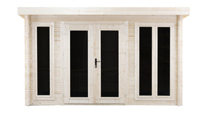 Casetta da giardino in legno - 12.00m2 - 4.00x3.00m - 34mm - colore: naturale - DOM652 - ALTANKA