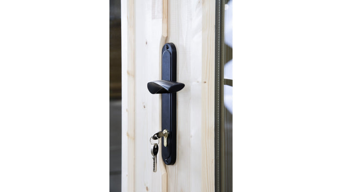 Casetta da giardino in legno - 12.00m2 - 4.00x3.00m - 34mm - colore: naturale - DOM652 - ALTANKA