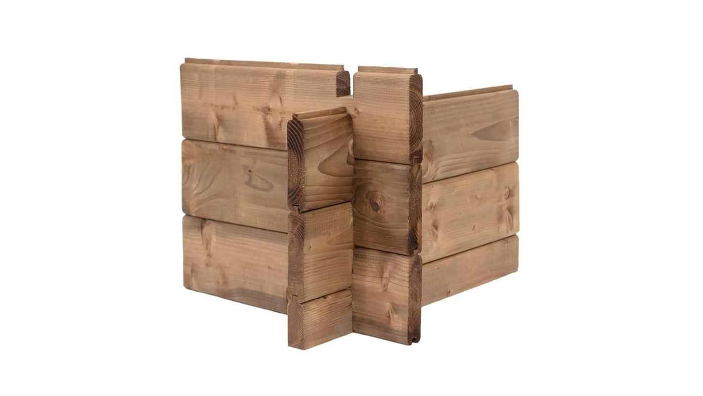 Casetta da giardino in legno - 12.00m2 - 4.00x3.00m - impregnata - 28mm - colore: marrone - DOM677 - ALTANKA