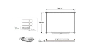 Casetta da giardino in legno - 12.00m2 - 4.00x3.00m - impregnata - 40mm - colore: verde - DOM717 - ALTANKA
