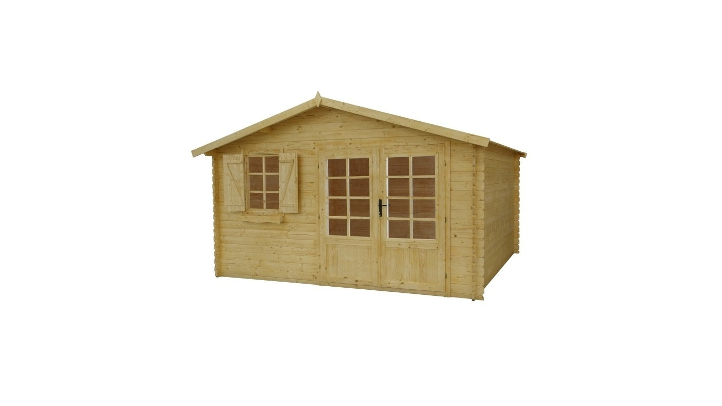 Casetta da giardino in legno - 16.00m2 - 4.00x4.00m - 28mm - colore: naturale - DOM130 - ALTANKA