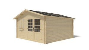 Casetta da giardino in legno - 16.00m2 - 4.00x4.00m - 28mm - colore: naturale - DOM130 - ALTANKA