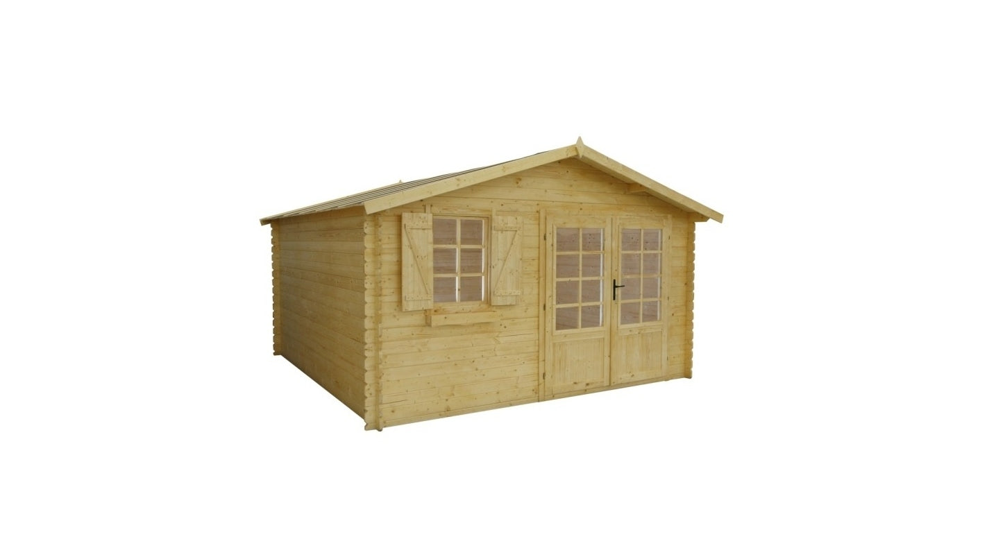 Casetta da giardino in legno - 16.00m2 - 4.00x4.00m - 28mm - colore: naturale - DOM130 - ALTANKA