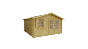 Casetta da giardino in legno - 16.00m2 - 4.00x4.00m - 28mm - colore: naturale - DOM130 - ALTANKA