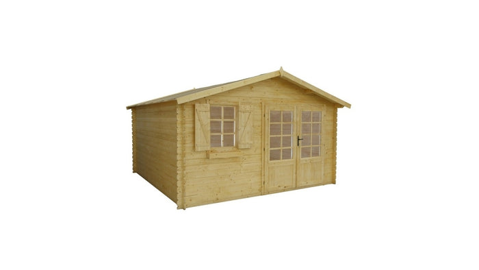 Casetta da giardino in legno - 16.00m2 - 4.00x4.00m - 28mm - colore: naturale - DOM130 - ALTANKA