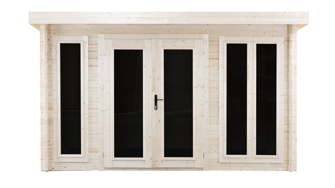 Casetta da giardino in legno - 16.00m2 - 4.00x4.00m - 34mm - colore: naturale - DOM653 - ALTANKA