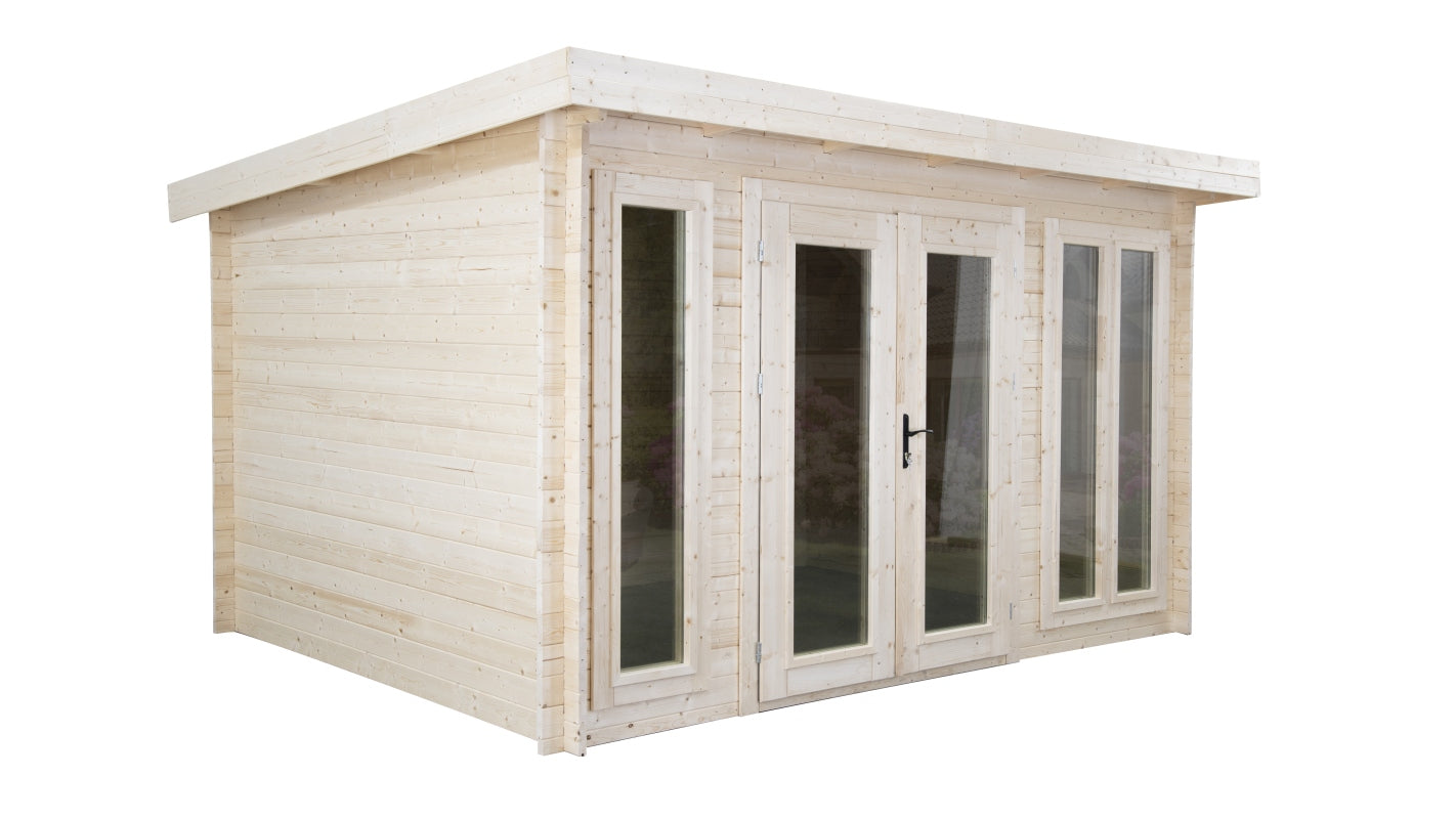 Casetta da giardino in legno - 16.00m2 - 4.00x4.00m - 34mm - colore: naturale - DOM653 - ALTANKA