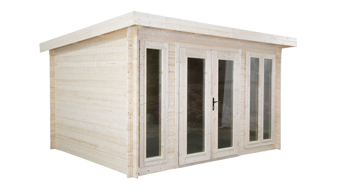 Casetta da giardino in legno - 16.00m2 - 4.00x4.00m - 34mm - colore: naturale - DOM653 - ALTANKA
