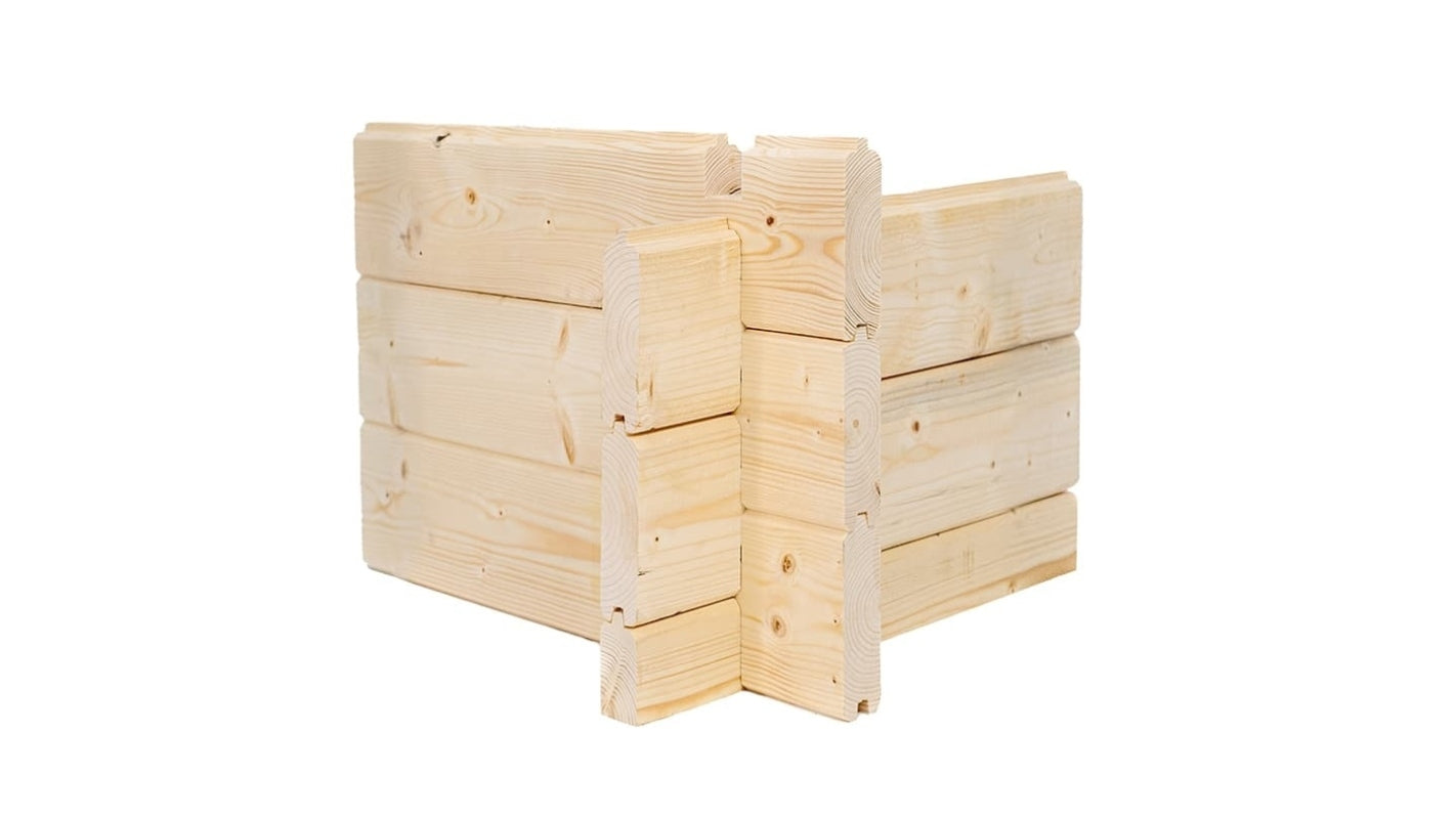 Casetta da giardino in legno - 16.00m2 - 4.00x4.00m - 34mm - colore: naturale - DOM653 - ALTANKA