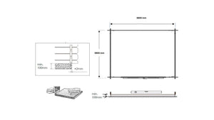 Casetta da giardino in legno - 16.00m2 - 4.00x4.00m - 40mm - colore: naturale - DOM371 - ALTANKA