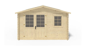 Casetta da giardino in legno - 16.00m2 - 4.00x4.00m - 40mm - colore: naturale - DOM611 - ALTANKA