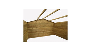 Casetta da giardino in legno - 16.00m2 - 4.00x4.00m - impregnata - 28mm - colore: marrone - DOM144 - ALTANKA