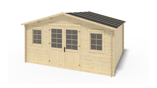 Casetta da giardino in legno - 20.00m2 - 5.00x4.00m - 40mm - colore: naturale - DOM598 - ALTANKA