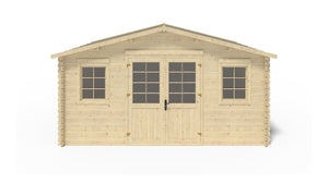 Casetta da giardino in legno - 20.00m2 - 5.00x4.00m - 40mm - colore: naturale - DOM598 - ALTANKA