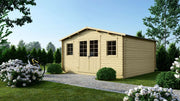 Casetta da giardino in legno - 20.00m2 - 5.00x4.00m - 40mm - colore: naturale - DOM598 - ALTANKA