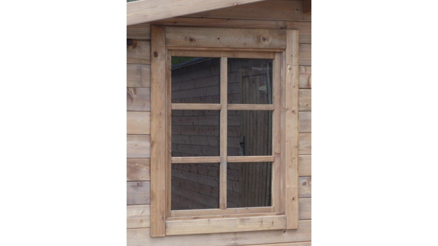 Casetta da giardino in legno - 20.00m2 - 5.00x4.00m - impregnata - 28mm - colore: marrone - DOM566 - ALTANKA