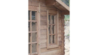 Casetta da giardino in legno - 20.00m2 - 5.00x4.00m - impregnata - 28mm - colore: marrone - DOM566 - ALTANKA