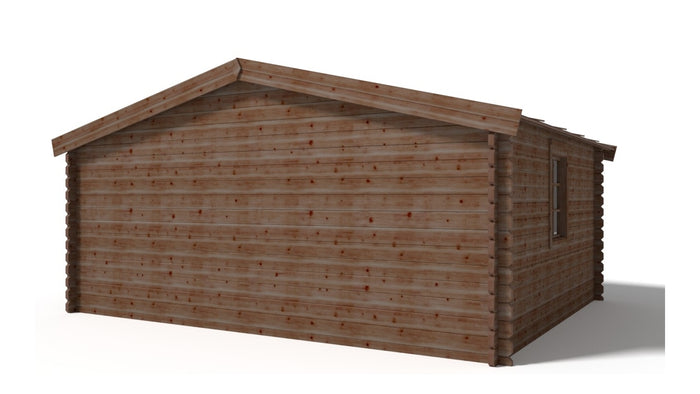 Casetta da giardino in legno - 20.00m2 - 5.00x4.00m - impregnata - 45mm - colore: marrone - DOM376 - ALTANKA